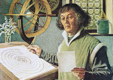 Copernicus at his desk